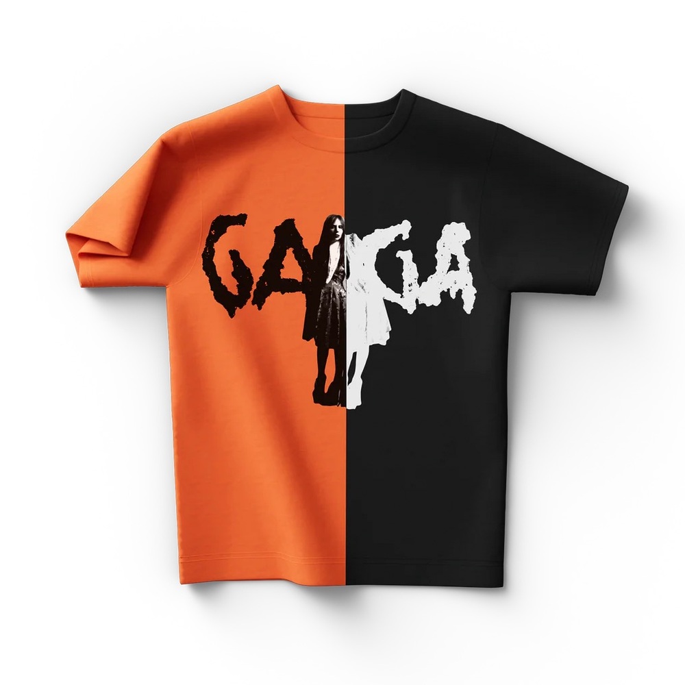 NEW RARE Limited Edition Lady Gaga Mayhem Merch Split Tee size Small